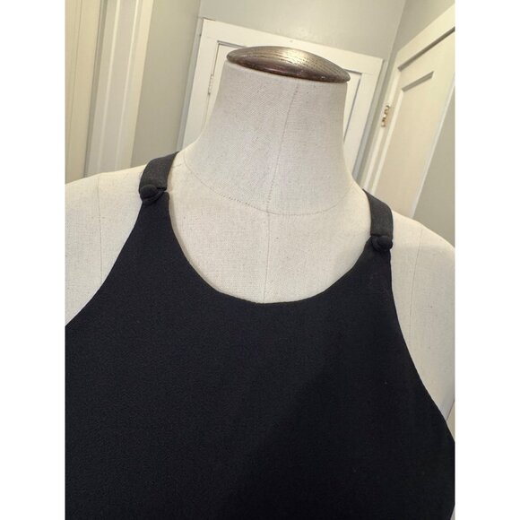 Jessica McClintock Gunne Sax Black Lace Cutout Dress With Cross Back 9/10 - Picture 4 of 15